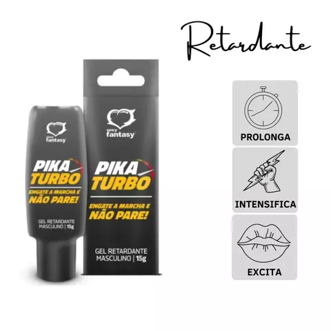 Pika Turbo Bisnaga Gel Retardante Masculino 15g Sexy Fantasy