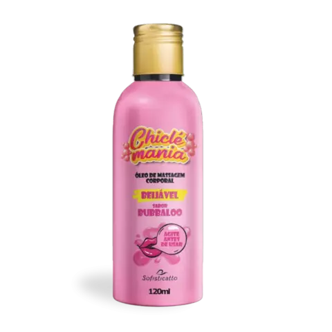 Chiclé Mania Óleo Corporal Beijável 120Ml Sofisticatto