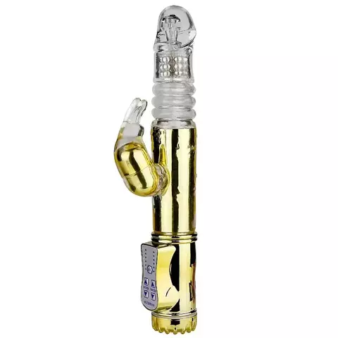 Vibrador Vai E Vem Com Estimulador Coelho - Cod. 7028