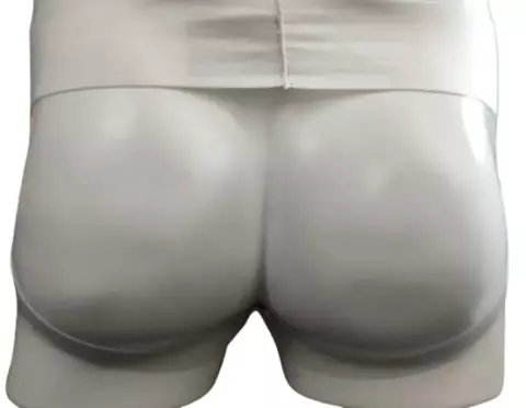 Cueca Jockstrap Frente Estampa Jeans Aberta Atrás Bumbum De Fora