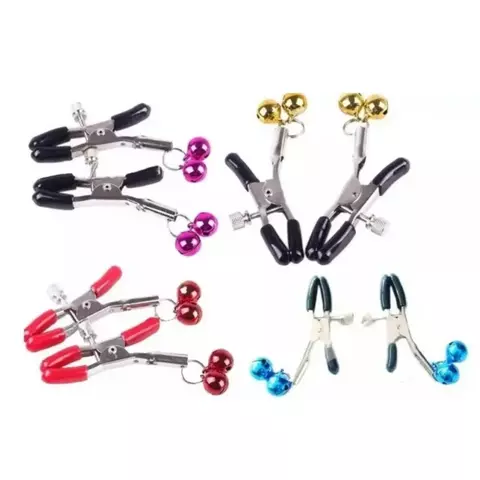 Grampos Para Mamilos Com Presilhas Ajustáveis E Guizo Ref:8304