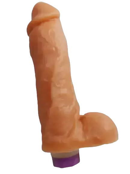 Prótese 22X5,5 Cm Vibro Interno E Escroto Hot Brazil