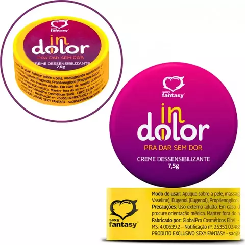 Indolor Turbo Creme Dessensibilizante 7,5G Sexy Fantasy