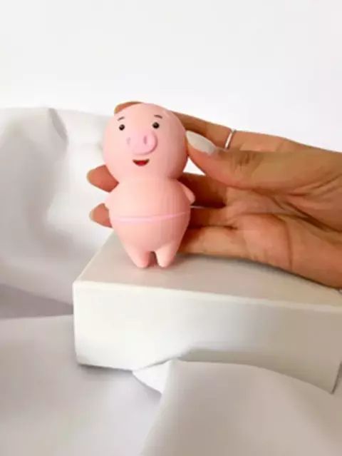 Vibrador De Clitóris Formato Pig (Mini Porquinho) À Bateria