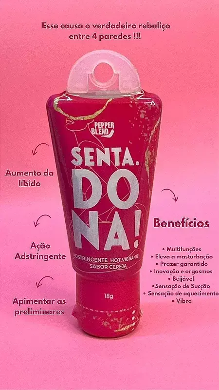 Senta Dona Gel Adstringente Hot Vibrante 18g Pepper Blend