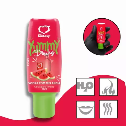 Yummy Drinks Gel Térmico Beijável 15Ml Sexy Fantasy - VODIKA COM MELÂNCIA