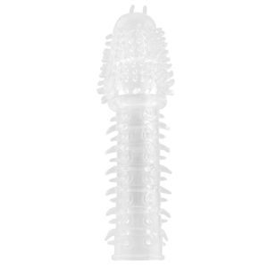 Capa Peniana Transparente 15,5Cm Com Cerdas Massageadoras - Ca014
