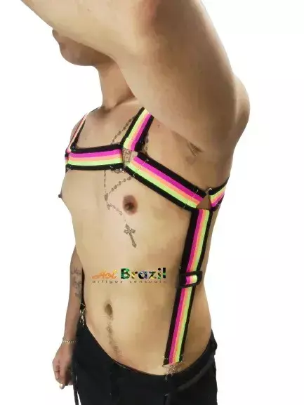 Arreio Preto Com Listra Fluorecente. Codigo: Hb2929