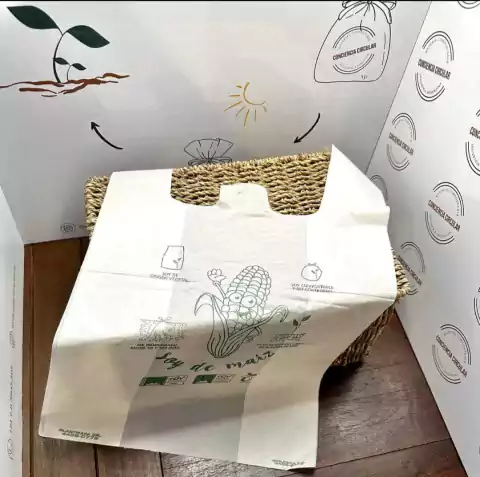 Bolsa Camiseta Compostable 50x60