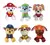 Pelúcia Cachorro Kit 6 diversos 25 cm - comprar online
