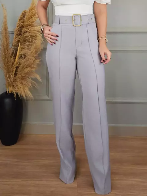 Calça Alfaiataria Sensoriale Reta Robin Cinza