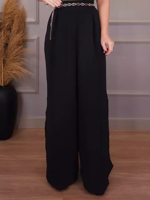 Calça Pantalona Duna Elisandra Preta