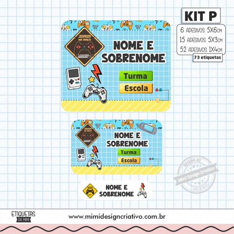 Kit Etiquetas Escolares "Gamer"