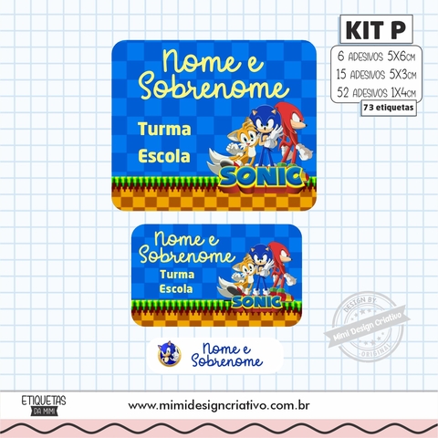Kit Etiquetas Escolares "Sonic"