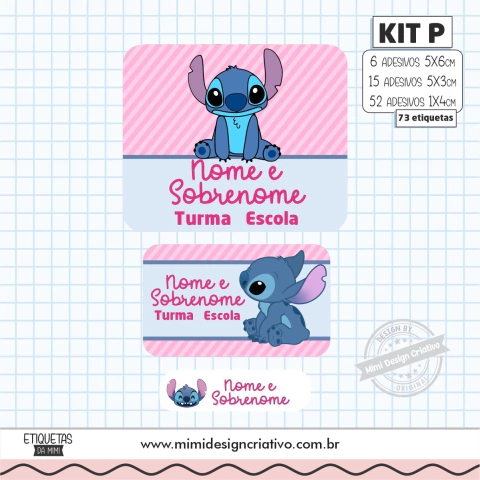 Kit Etiquetas Escolares "Stitch"