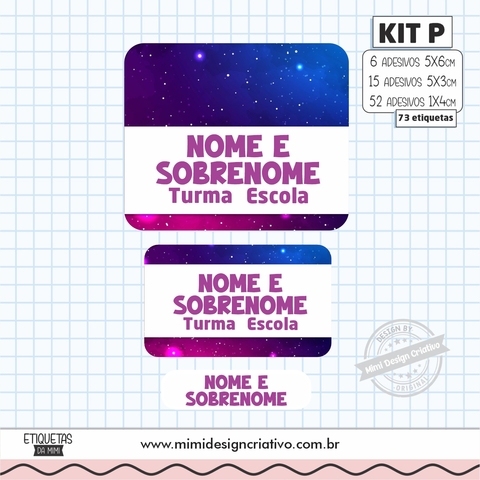 Kit Etiquetas Escolares "Galáxia"