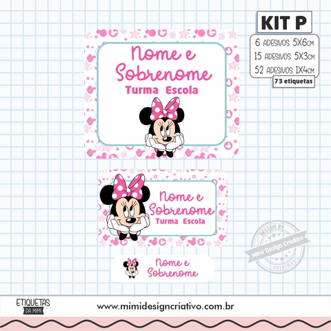 Kit Etiquetas Escolares "Minnie Rosa"