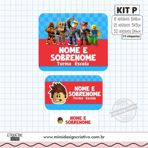 Kit Etiquetas Escolares "Roblox"