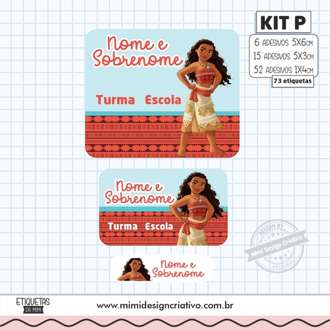 Kit Etiquetas Escolares "Moana"