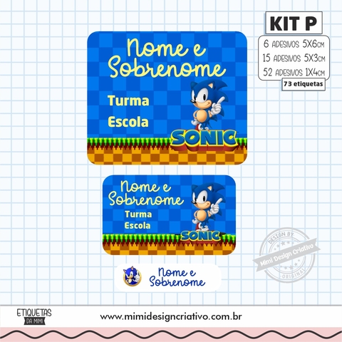 Kit Etiquetas Escolares "Sonic 2"