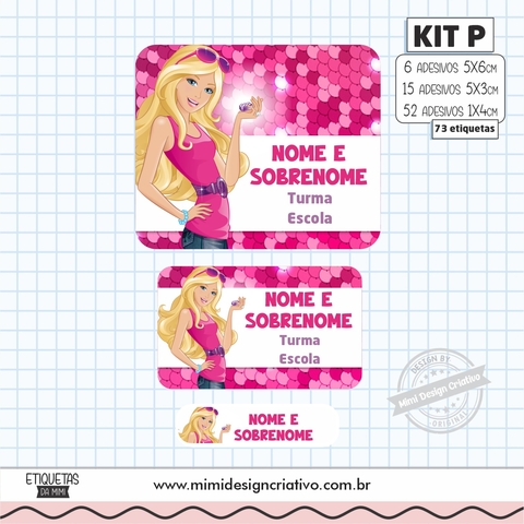 Kit Etiquetas Escolares "Barbie"