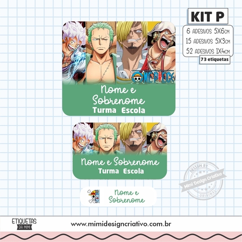 Kit Etiquetas Escolares "One Piece"