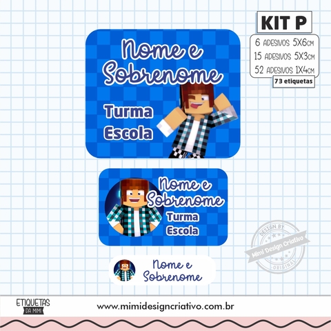 Kit Etiquetas Escolares "Minecraft Authentic Games"
