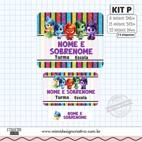 Kit Etiquetas Escolares "Divertidamente Cute"