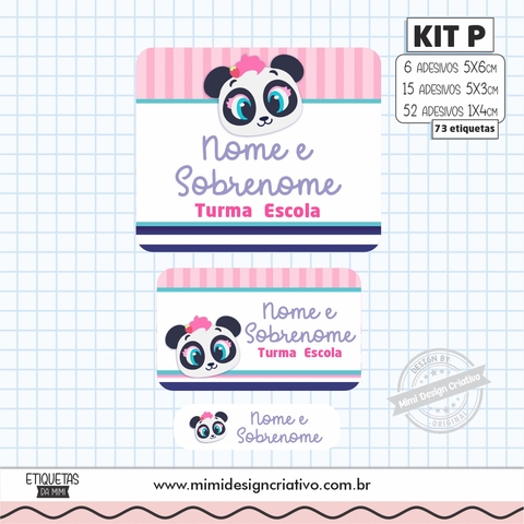 Kit Etiquetas Escolares "Panda Puket"