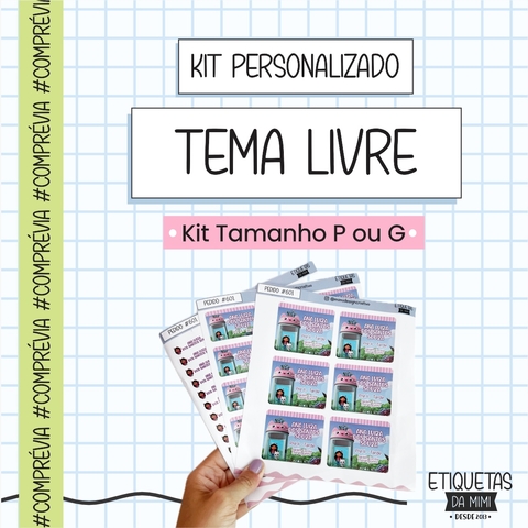 Kit Personalizado Etiquetas Escolares - Tema Livre - comprar online