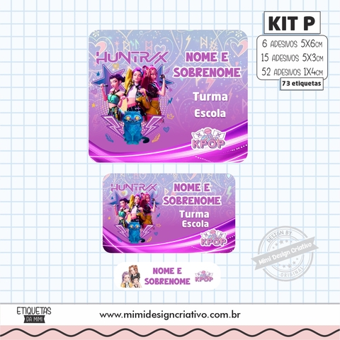 Kit Etiquetas Escolares "Guerreiras Pop Huntrix"