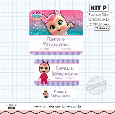 Kit Etiquetas Escolares "Cry Babies"