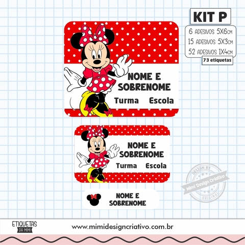 Kit Etiquetas Escolares "Minnie Vermelha"