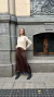Falda MIDI chocolate - comprar online