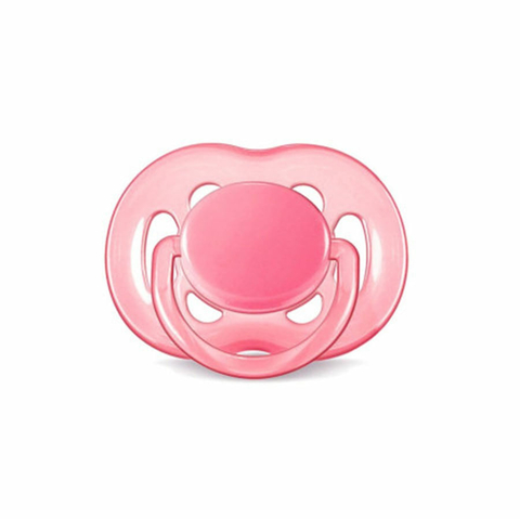 Chupeta Free Flow NUM 2 Uso 6 a 18 Meses BICO de Silicone ESTOJO de Transporte Esterilizador COR Rosa Avent