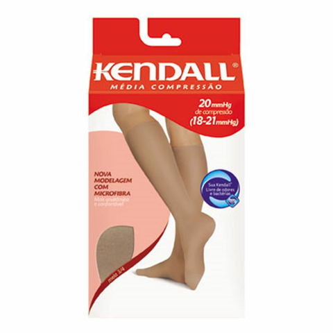 Meia UNISSEX 3/4 Panturrilha 18-21mmHg TAMANHO ESPECIAL Média Compressão COR Preta GRUPO 103 Kendall