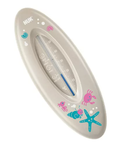 Termômetro para Banho Indica TEMPERATURA da Água para Segurança e Conforto do Bebê COR Cinza Nuk
