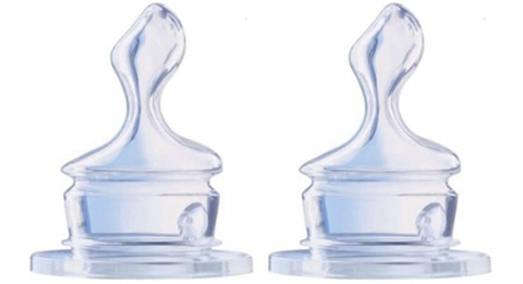2 Bicos CLASSIC de Silicone NÚM 1 Air System para Líquidos Médios USO de 0 a 6 Meses nas Mamadeiras Classic Nuk