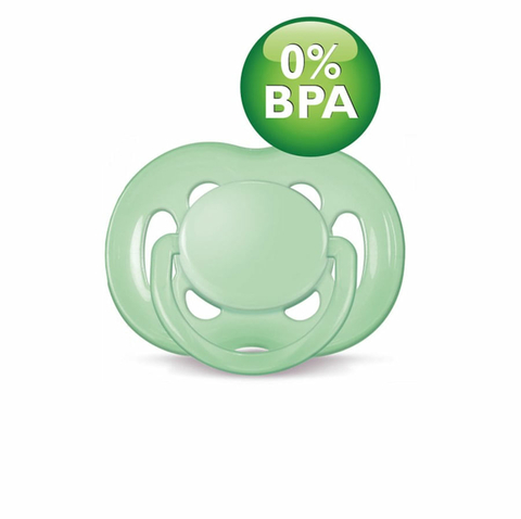Chupeta Free Flow NUM 2 Uso 6 a 18 Meses BICO de Silicone ESTOJO de Transporte Esterilizador COR Verde Philips Avent