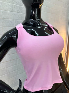 Blusa Suplex Regata com Babado na Alça Feminina - comprar online