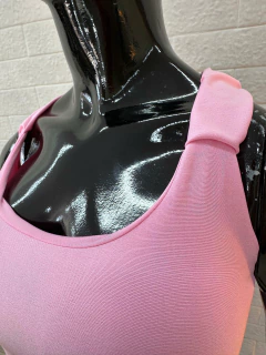 Blusa Suplex Regata com Babado na Alça Feminina - Baratão Confecções