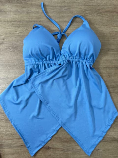 Blusa Suplex Transpassada com Decote V e Costas Abertas - Baratão Confecções