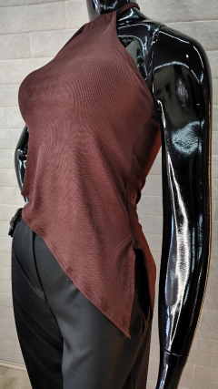 Blusa Feminina Canelada Gola Alta - Sem Mangas - loja online