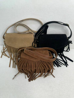 Bolsa Feminina Pequena de Camurça com Franjas - Estilo Boho Chic