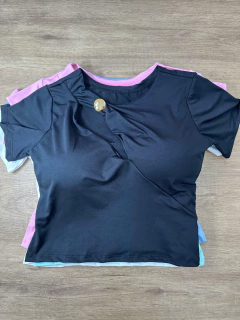 Cropped de Suplex com Recorte Vazado e Detalhe em Argola - Baratão Confecções