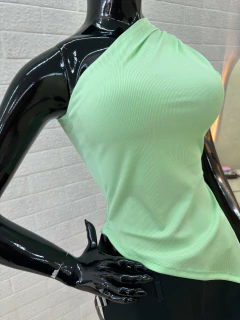 Imagem do Blusa Feminina Canelada com Um Ombro Só - Assimétrica