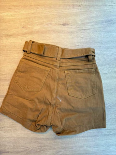 Imagem do Short Saia Jeans Feminino com Bolsos Cargo e Cinto