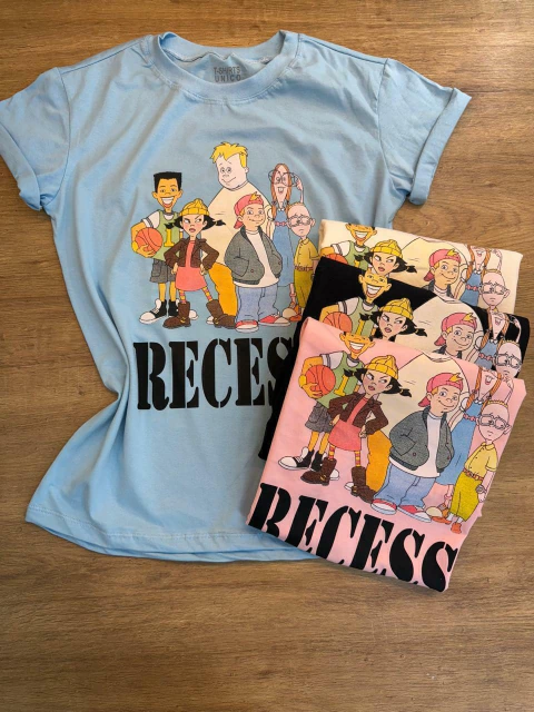 BLUSA T-shirt 100% Algodão - Estampa Recess (Disney)