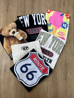 BLUSA T-shirt 100% Algodão - Estampas Diversas - comprar online