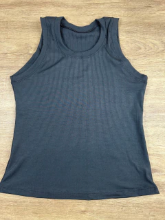 Blusa Canelada Feminina em Viscose com Elastano Sem Manga - Básica, Moderna e Super Confortável ? - loja online